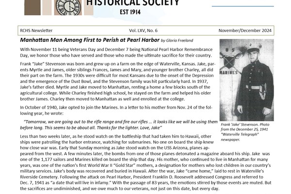 RCHS Releases their November/December 2024 Newsletter